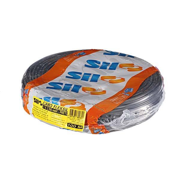  Cabo Flexível 2,5mm 100Metros Preto 750V SIL Fios 