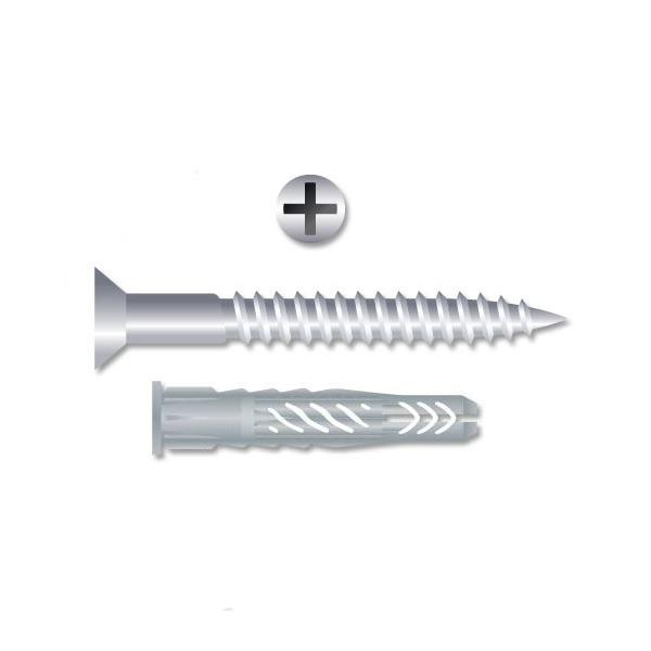  Cartela com 5 Buchas Universais UX 8mm com Parafuso Fischer 