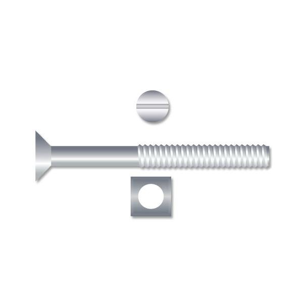  Cartela com 2 Parafusos 1/4