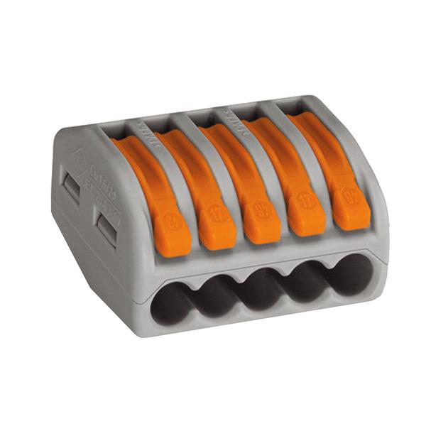  Conector Automático Pentapolar Nylon mm Cinza Wago 