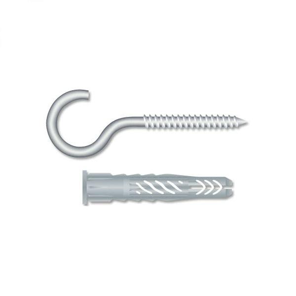  Cartela 2 Buchas 8mm com Gancho Fischer 