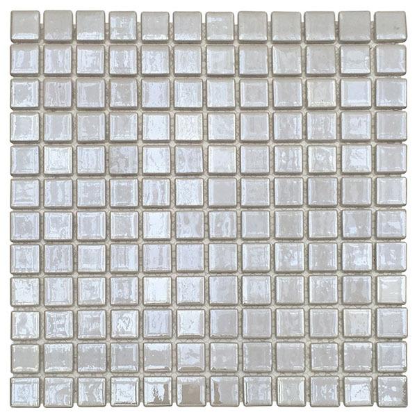 Pastilha Iris Branco Artico 30,5x30,5cm Vidro Real