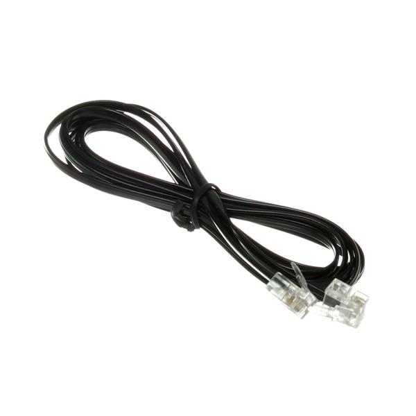  Extensão Lisa RJ11 6X4 1,5Metros Preto A.Santos 