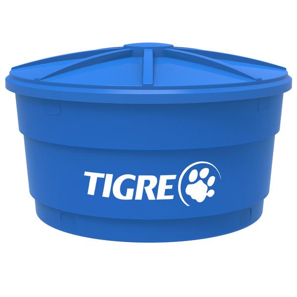  Caixa d'Água de Polietileno com Tampa 2000L Azul Tigre 