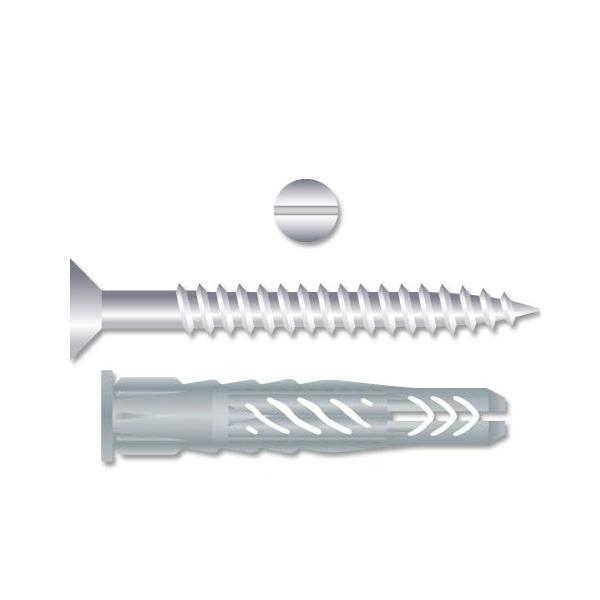  Cartela com 5 Buchas Universais UX 10mm com Parafuso Fischer 