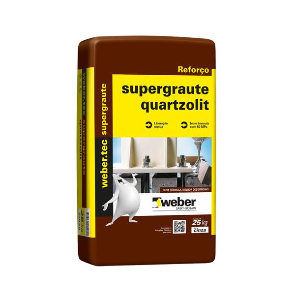  Argamassa Weber Tec Super Graute Cinza Saco de 25Kg Quartzolit 