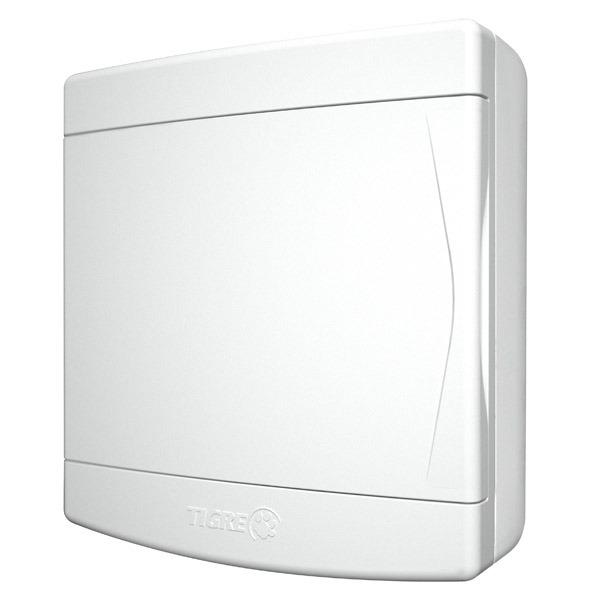  Caixa de Distribuição de Sobrepor 3/4 Disjuntores PVC Transparente Tigre 