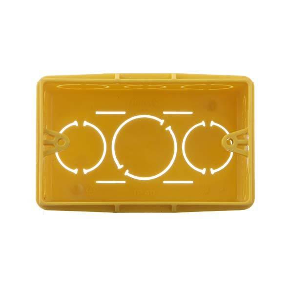  Caixa de Luz 4x2 Retangular Amarela Tigre 