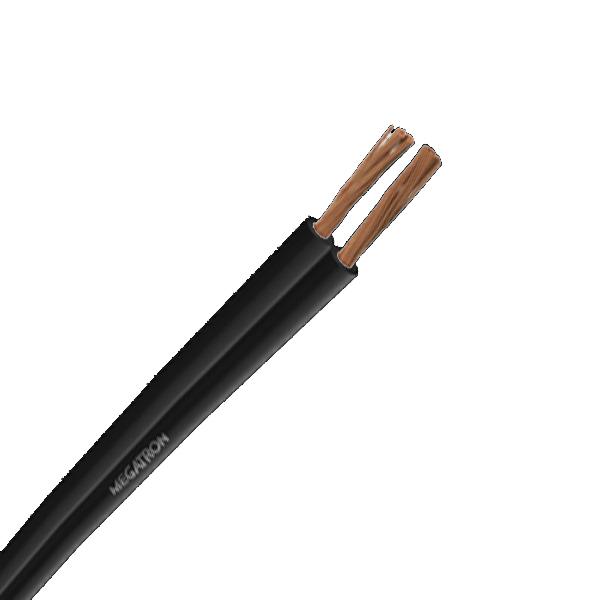  Cabo Paralelo 2x1,00mm Preto Megatron 