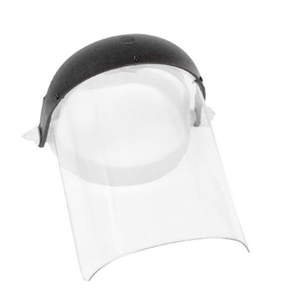 Protetor Facial Pvc Preto Acrilico Incolor Largura 23,20cm com Carneira Ajustável 
